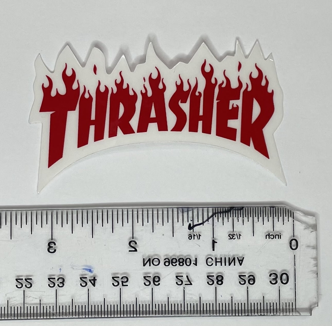 Thrasher Flame Logo Small Sticker | Red (T8)