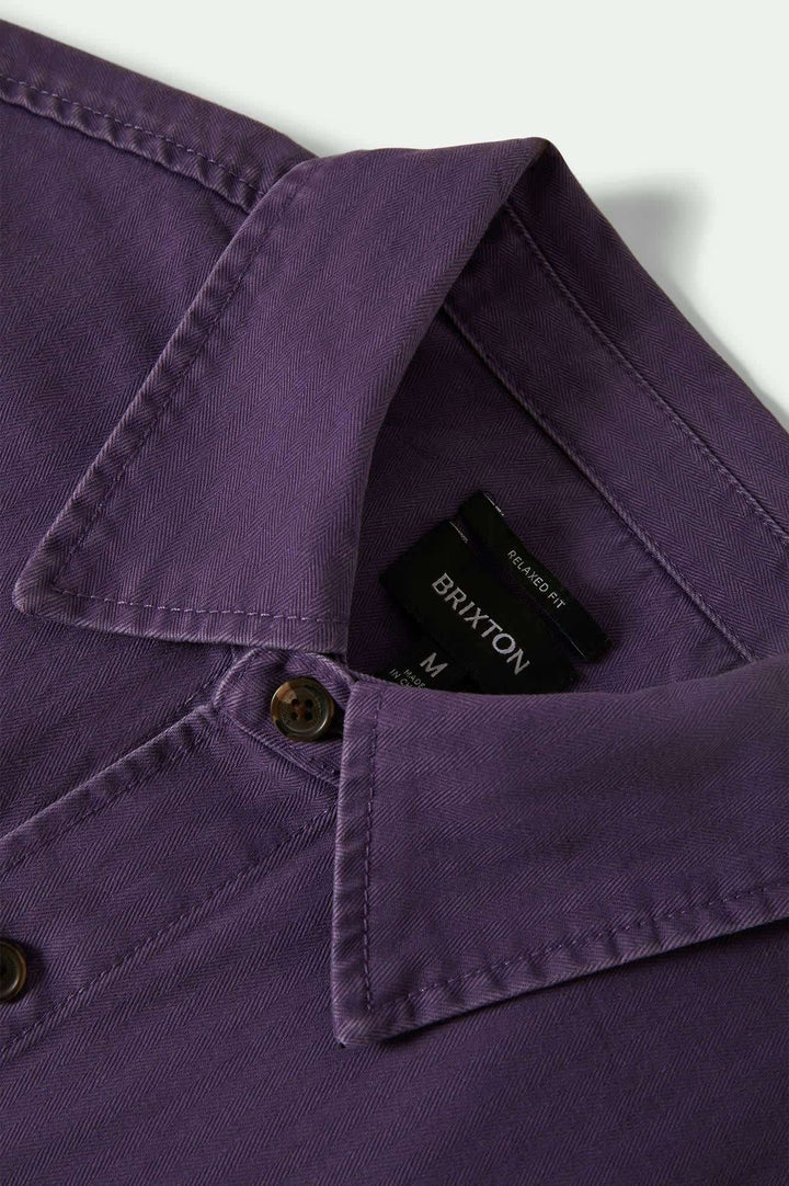 Brixton Herringbone Lightweight Relaxed Overshirt (Men&