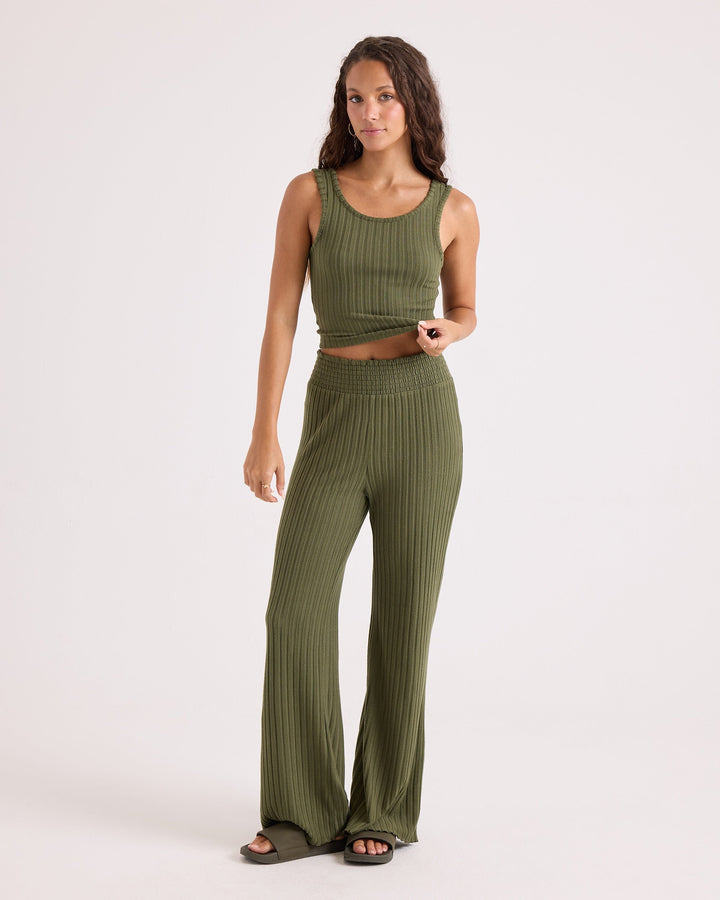 Volcom Womens Sun Lounge Bra Tank - Olive - official gallery image 5 