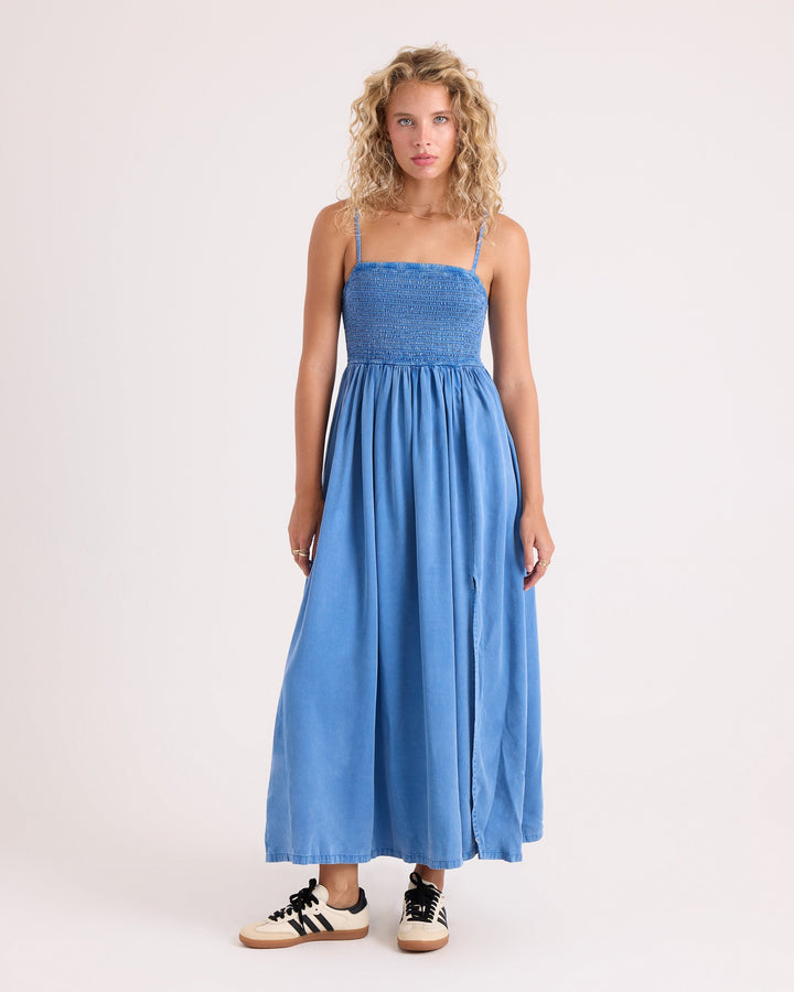 Volcom Womens Santa Monica Beach Maxi - Cerulean - front on-model view 