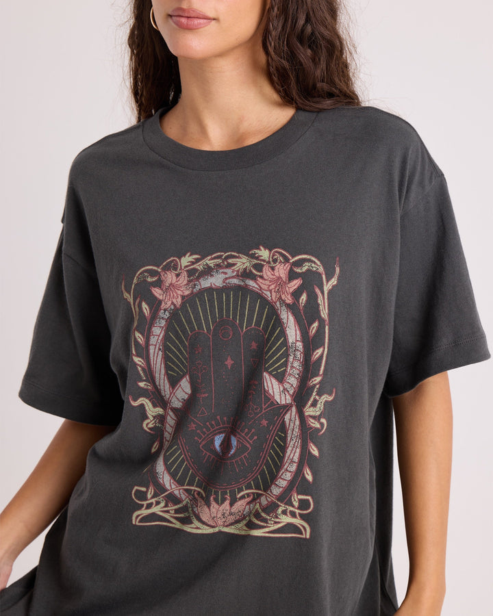 Volcom Womens Gatekeeper Stones Throw Tee - Vintage Black - official gallery image 5 