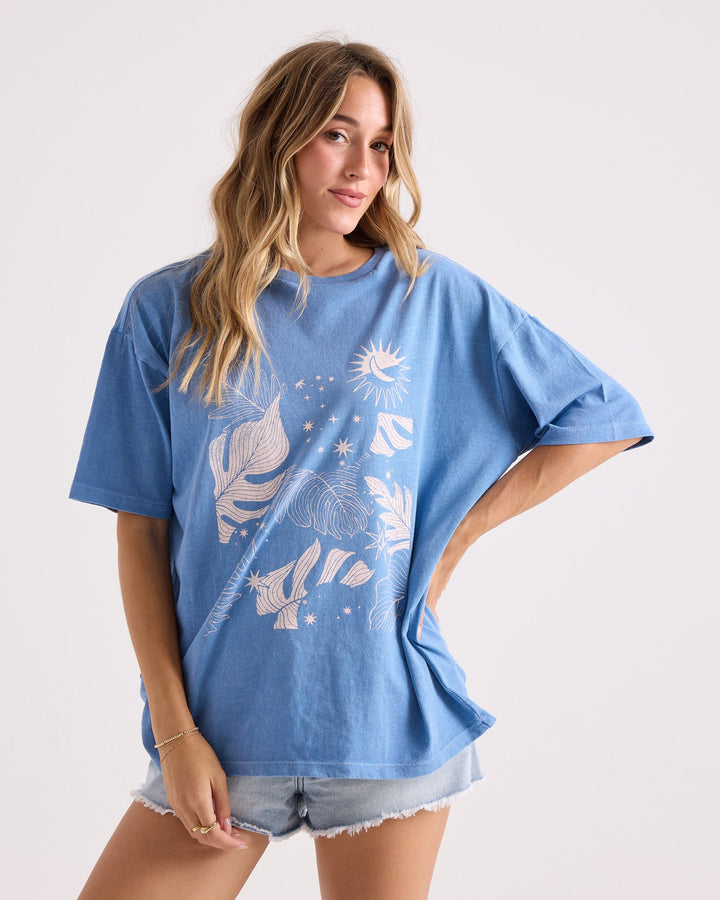 Volcom Womens Stone Breaker Tee - Riverside - front on-model view 