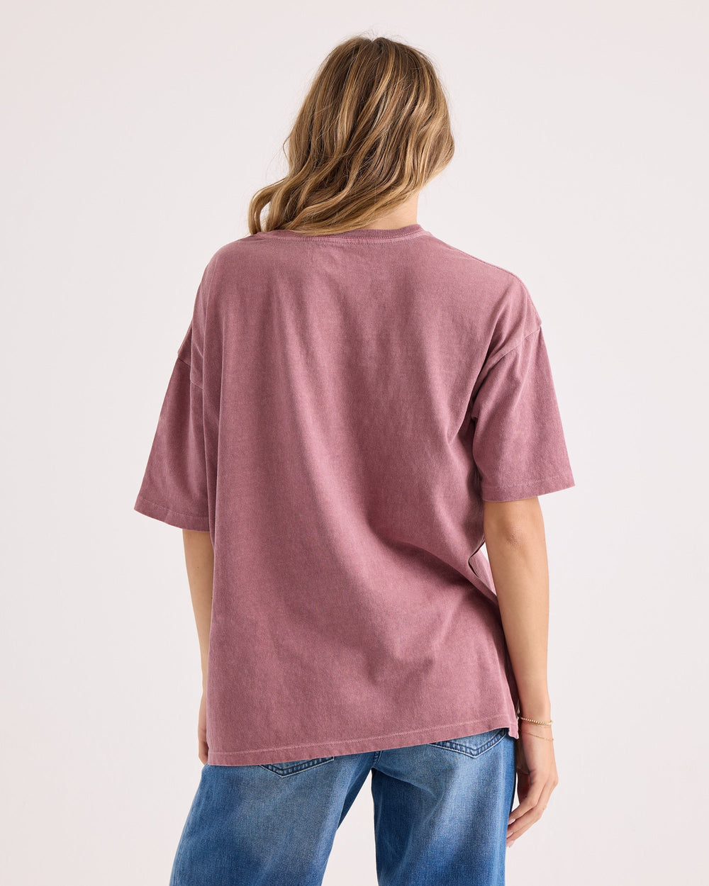 Volcom Womens Off The Grid Bad Boy Tee - Stone Rose - official gallery image 2 #color_stone-rose