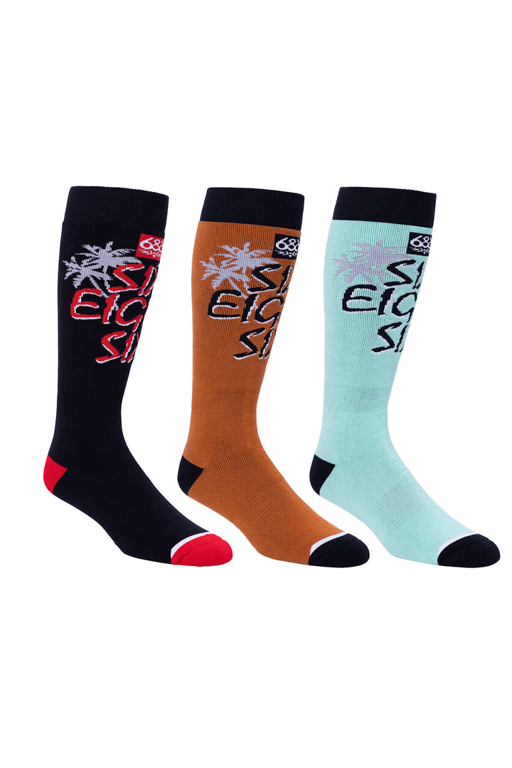 686 Vibes Socks 3-Pack 2026 (Men&