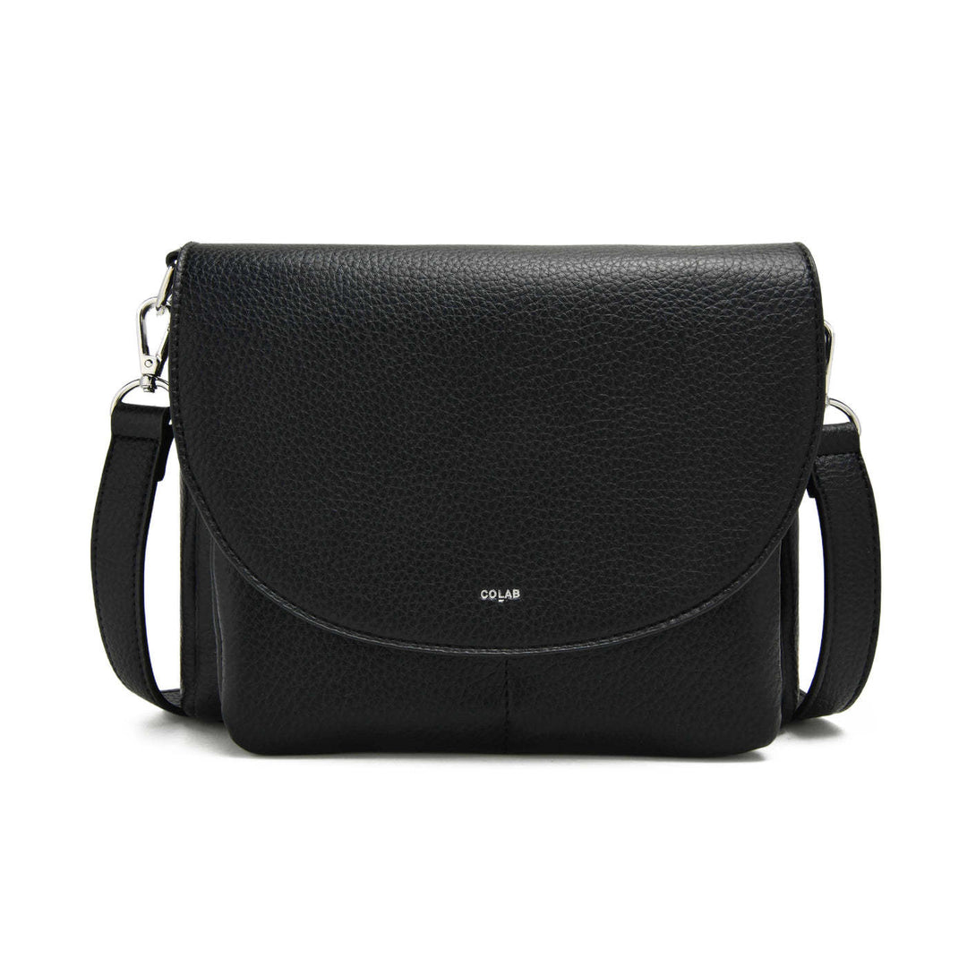 CoLab Clara Flap Crossbody | Black