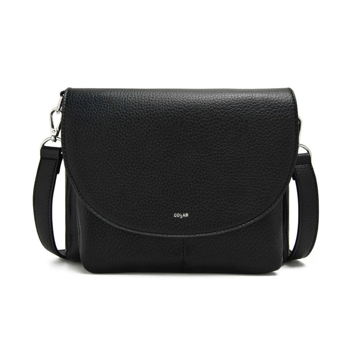 CoLab Clara Flap Crossbody | Black
