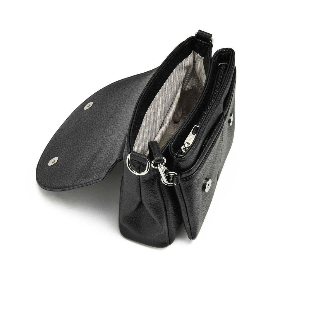 CoLab Clara Flap Crossbody | Black