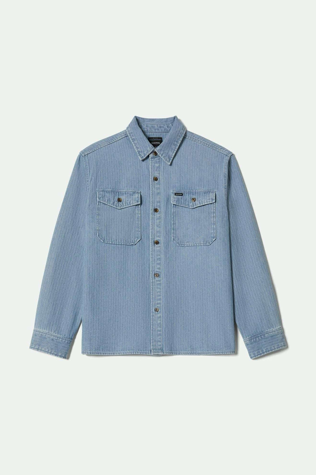 Brixton Herringbone Lightweight Relaxed Overshirt (Men&