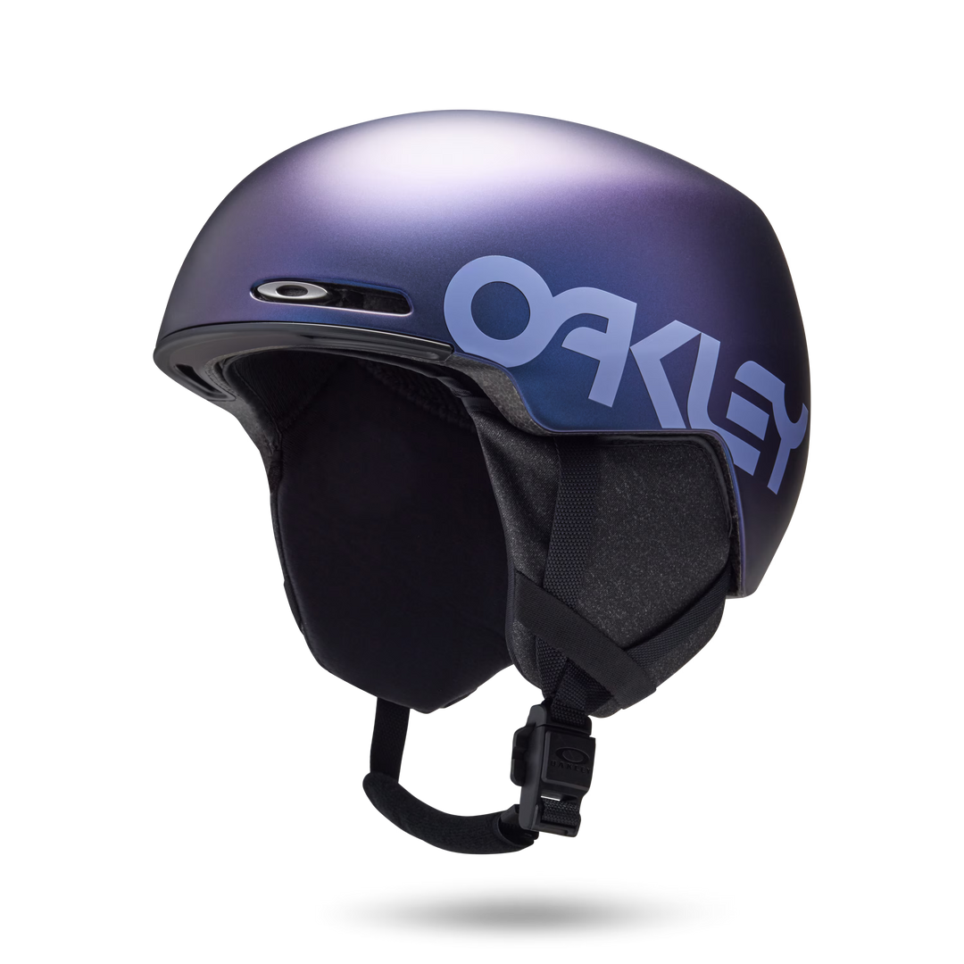 Oakley MOD1 snow helmet in Cyan Blue Colorshift, three-quarter view 