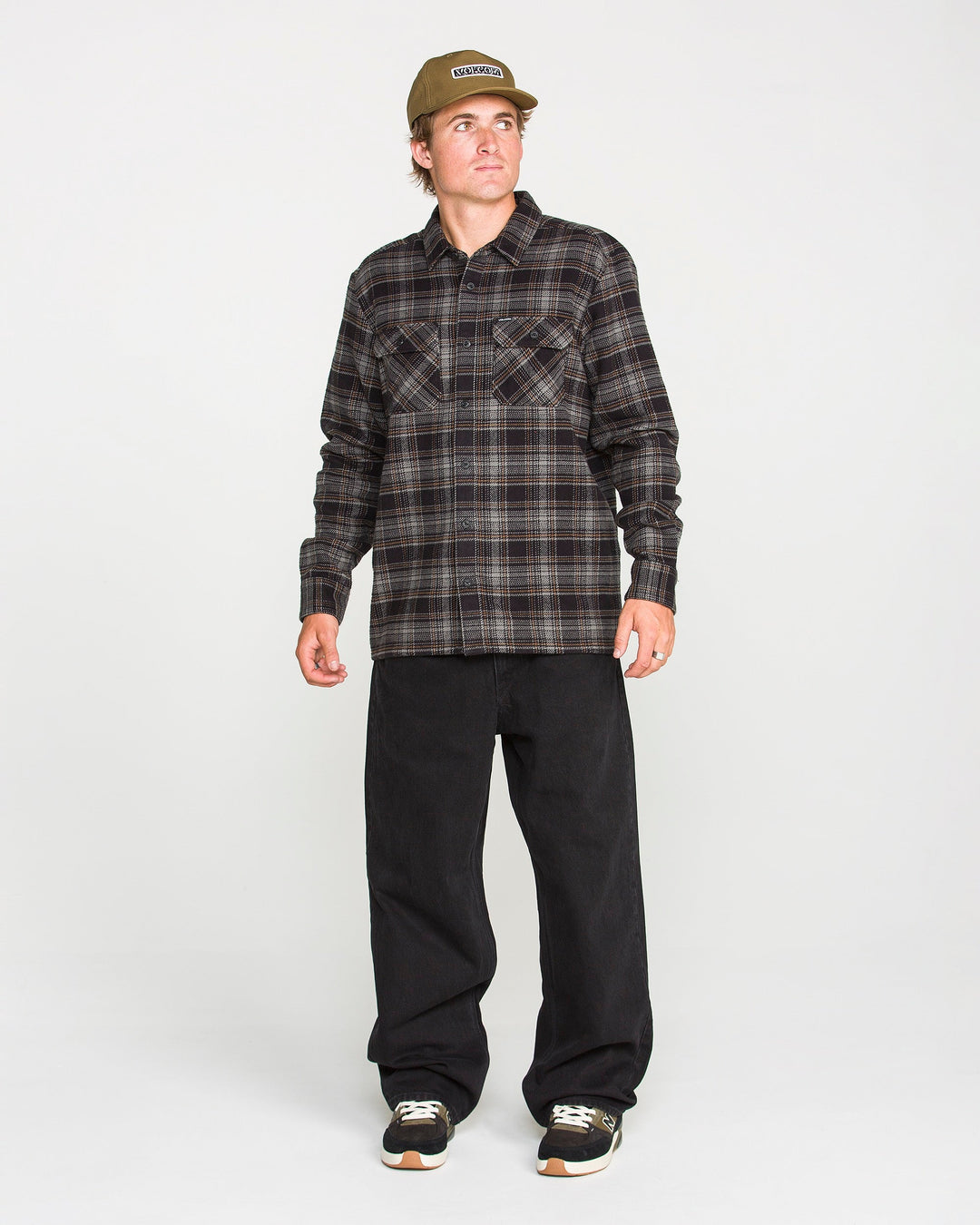 Volcom Mens Johnstone Ls - Black - official gallery image 6 