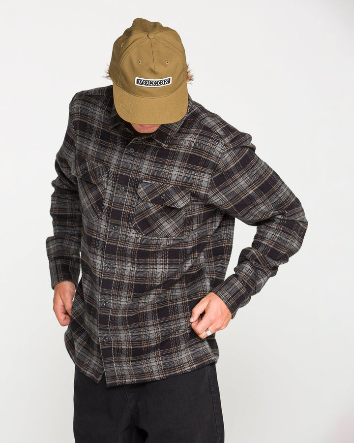 Volcom Mens Johnstone Ls - Black - official gallery image 5 