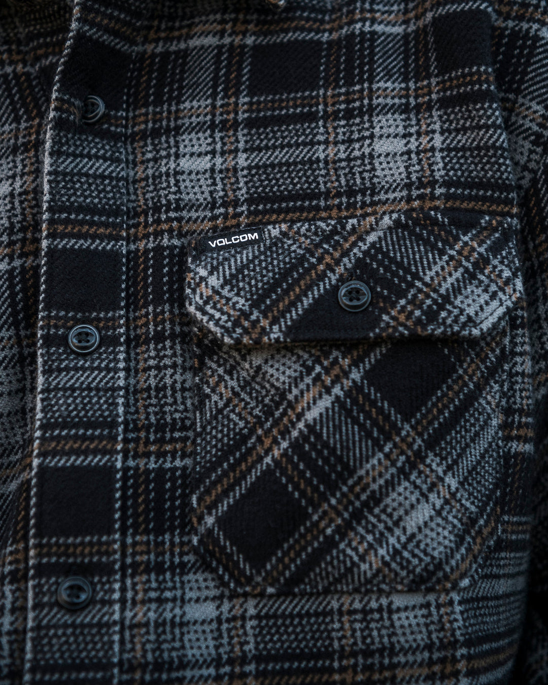 Volcom Mens Johnstone Ls - Black - official gallery image 4 