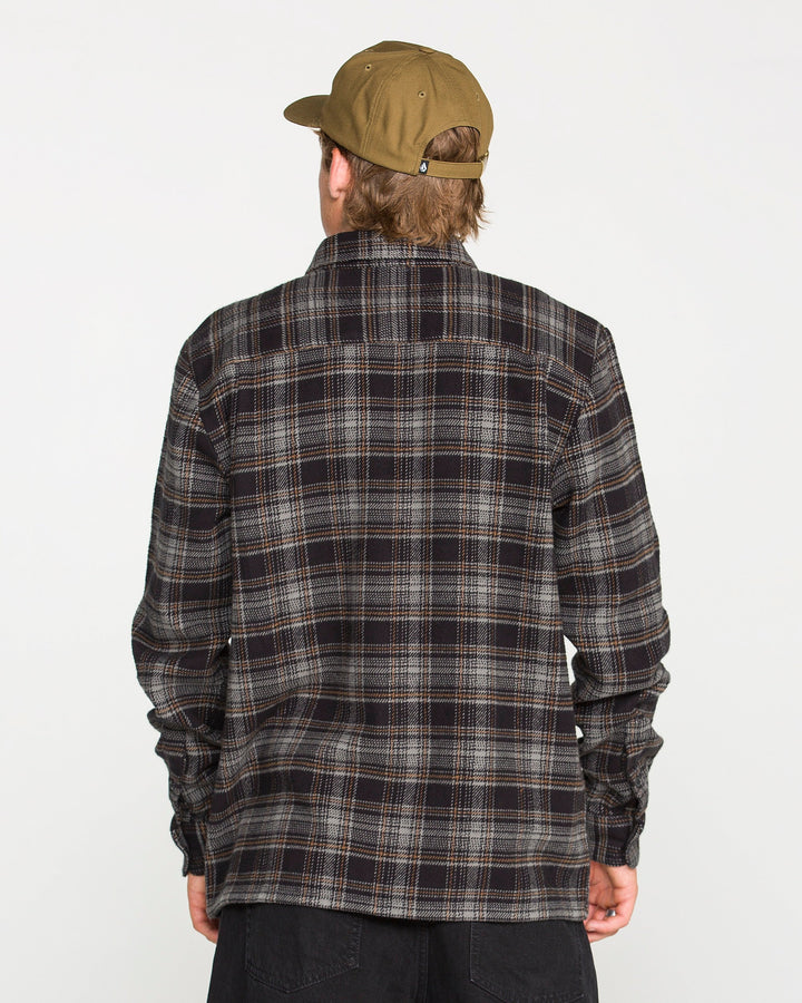Volcom Mens Johnstone Ls - Black - official gallery image 3 