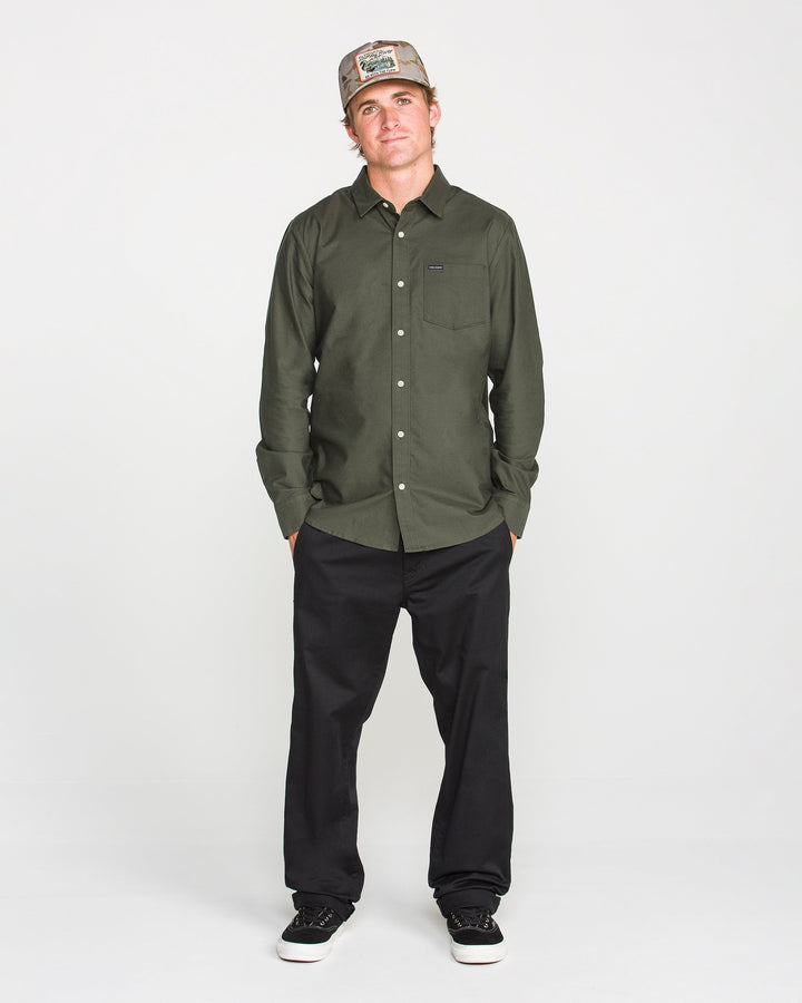 Volcom Mens Veeco Oxford Ls - Climbing Ivy - official gallery image 4 