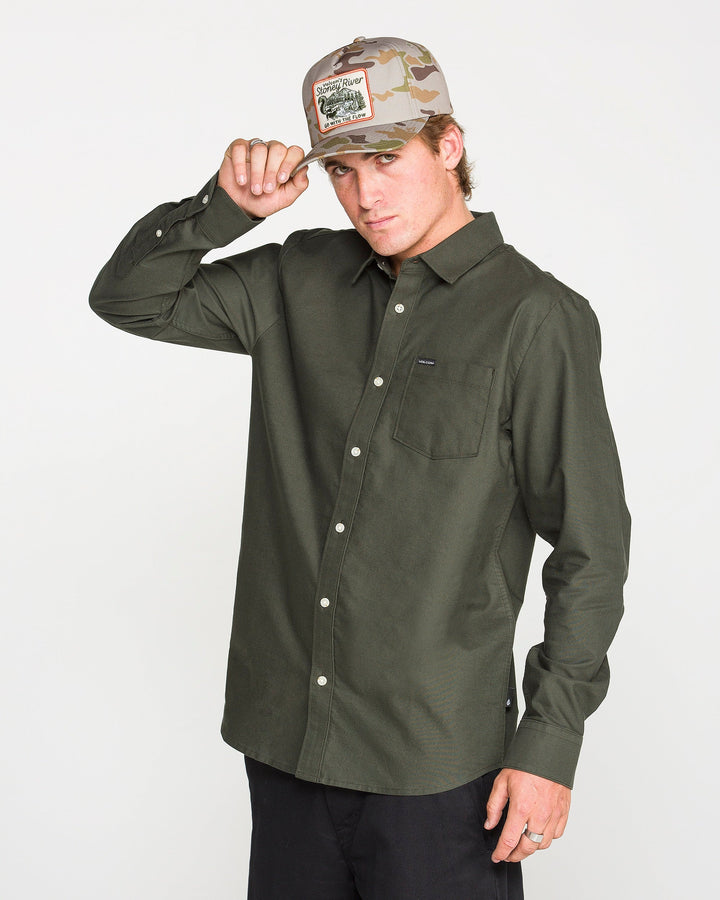 Volcom Mens Veeco Oxford Ls - Climbing Ivy - official gallery image 3 