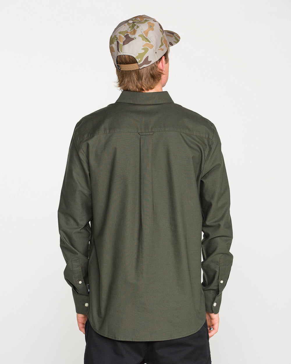 Volcom Mens Veeco Oxford Ls - Climbing Ivy - official gallery image 2 #color_climbing-ivy