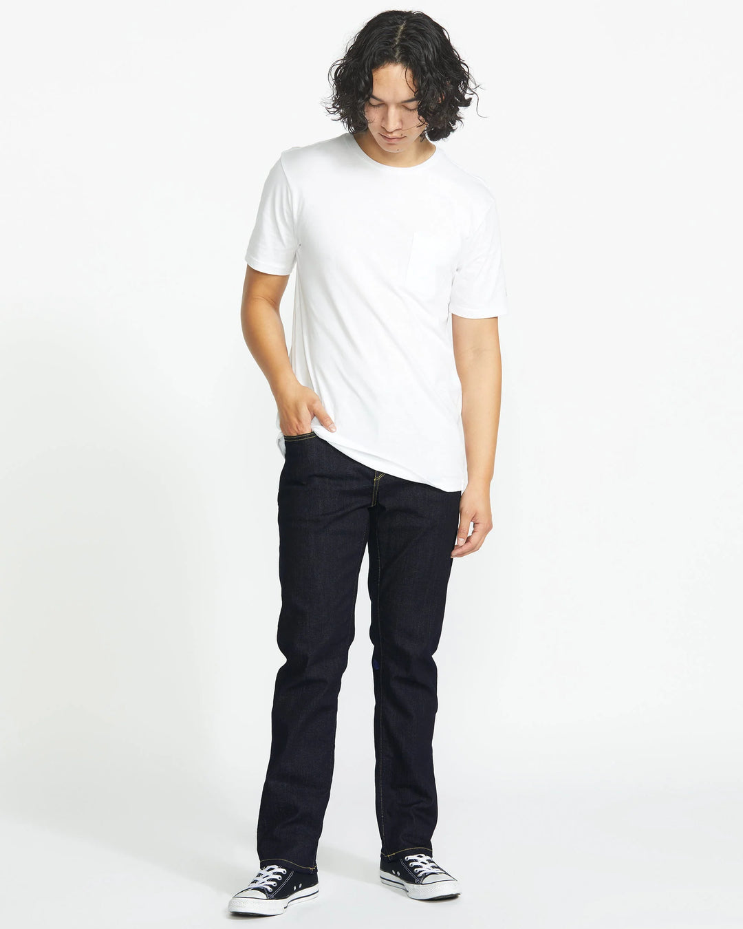 Volcom Mens Solver Denim Pant | Rinse