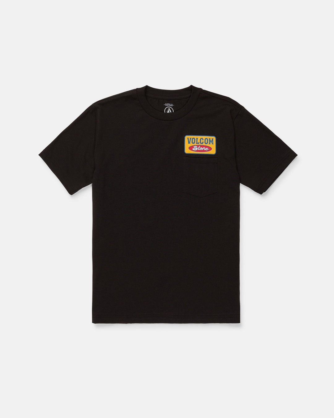Volcom Mens Snakes Oil Pocket Ss Tee - Black - front product view 
