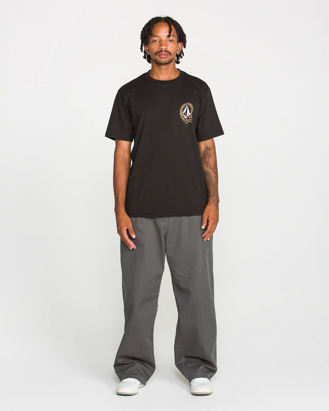 Volcom Mens Ringafire Ss Tee - Black - official gallery image 4 