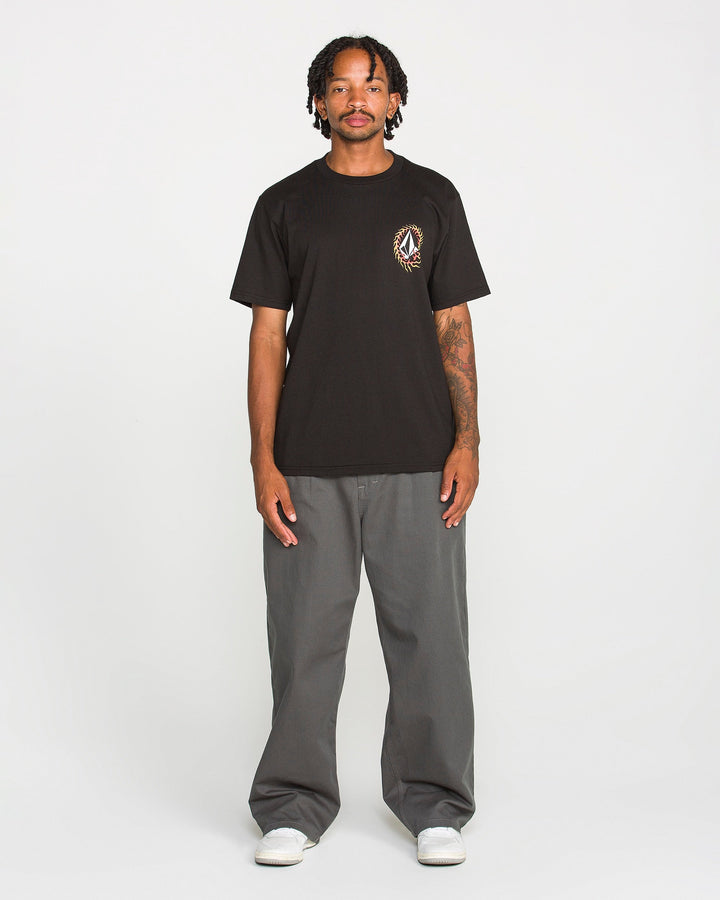 Volcom Mens Ringafire Ss Tee - Black - official gallery image 4 