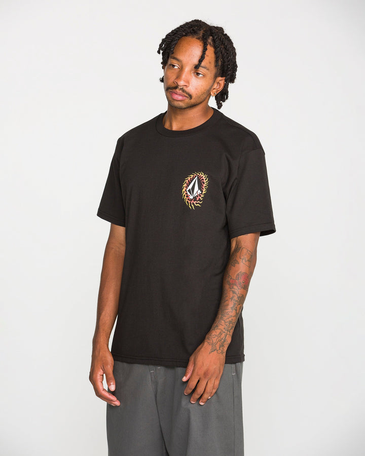 Volcom Mens Ringafire Ss Tee - Black - official gallery image 3 