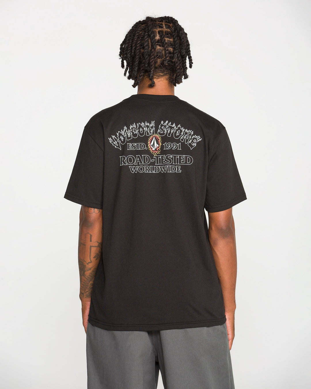 Volcom Mens Ringafire Ss Tee - Black - official gallery image 2 