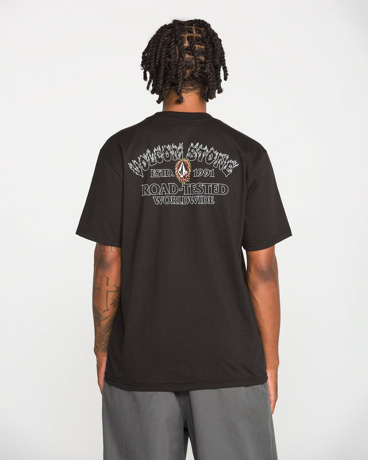Volcom Mens Ringafire Ss Tee - Black - official gallery image 2 