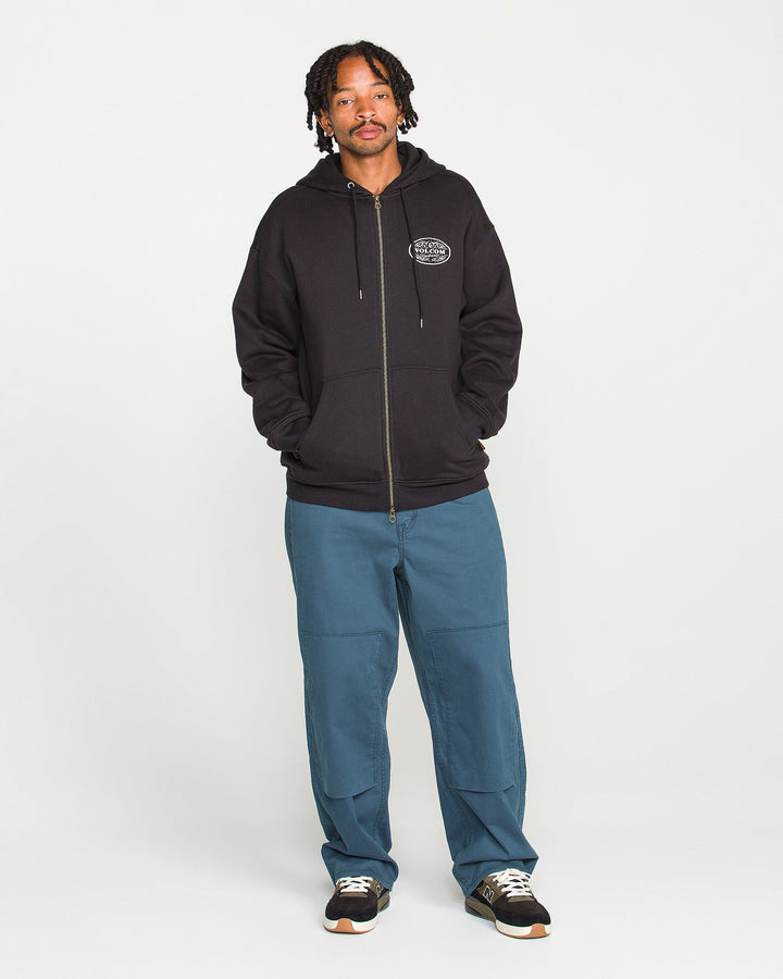 Volcom Mens On The Hunt Workwear Zip - Antique Black - official gallery image 7 