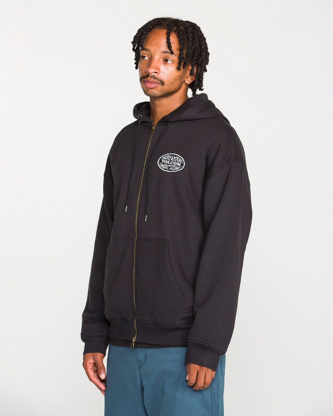 Volcom Mens On The Hunt Workwear Zip - Antique Black - official gallery image 6 