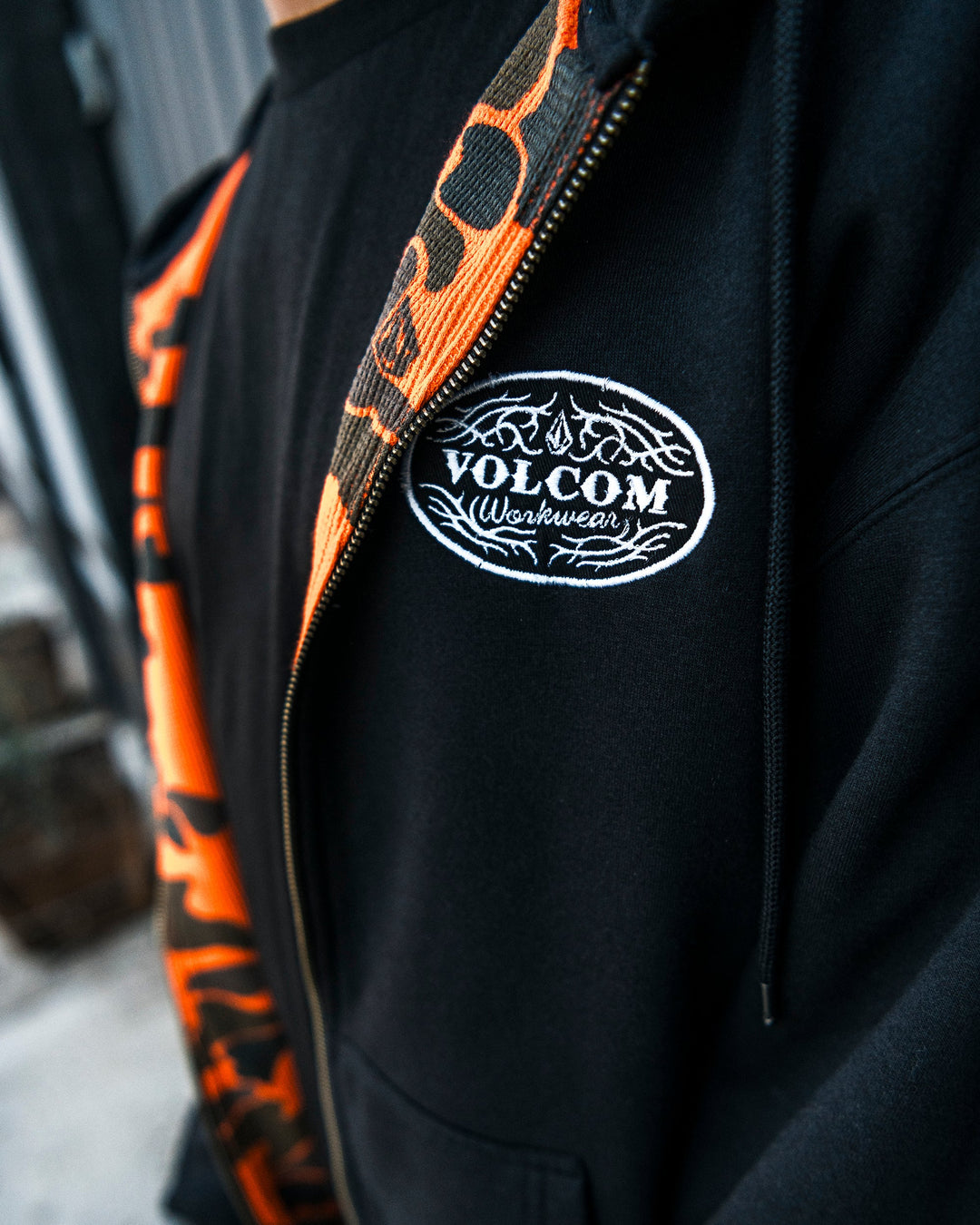 Volcom Mens On The Hunt Workwear Zip - Antique Black - official gallery image 3 