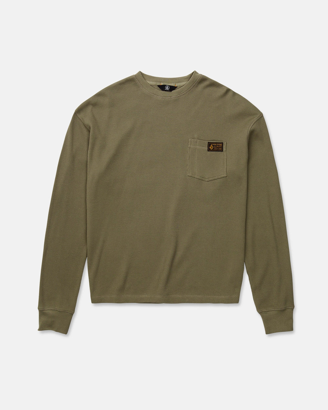 Volcom Mens Overtime Workwear Thermal Ls - Brindle - official gallery image 4 