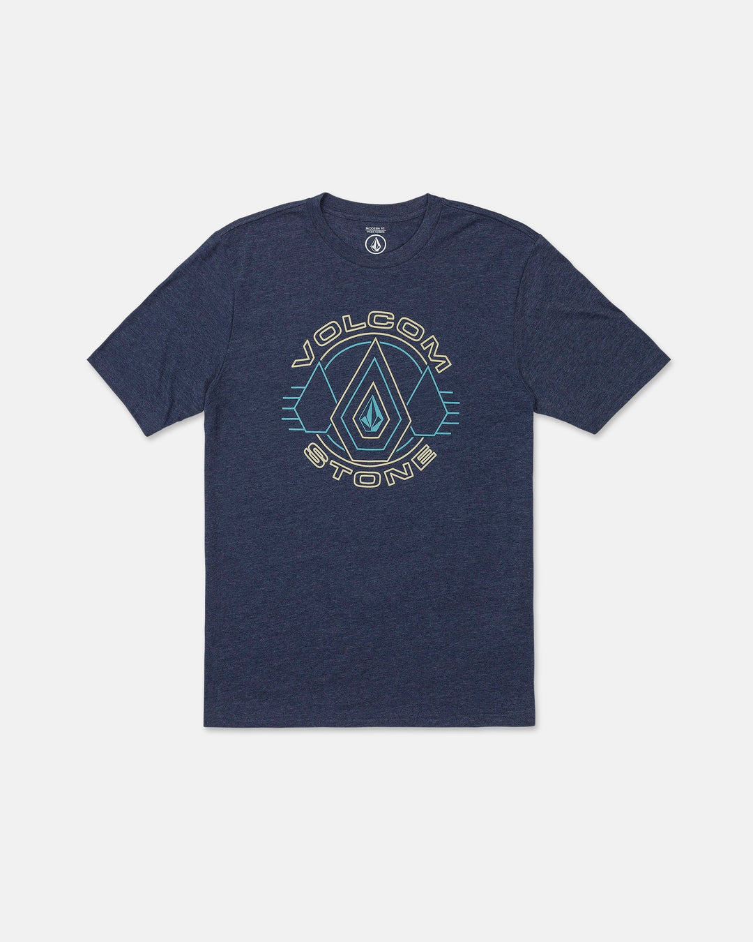Volcom Mens Line Feld Ss Tee - Mood Indigo - official gallery image 3 