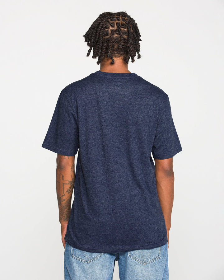 Volcom Mens Line Feld Ss Tee - Mood Indigo - official gallery image 2 