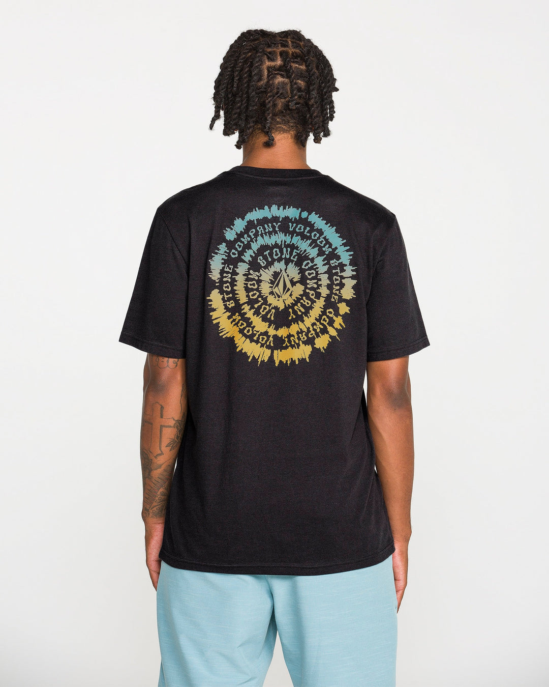 Volcom Mens Still Spiraling Short Sleeve Tee - Washed Black Heather - official gallery image 2 