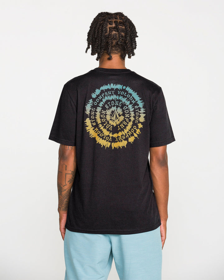 Volcom Mens Still Spiraling Short Sleeve Tee - Washed Black Heather - official gallery image 2 