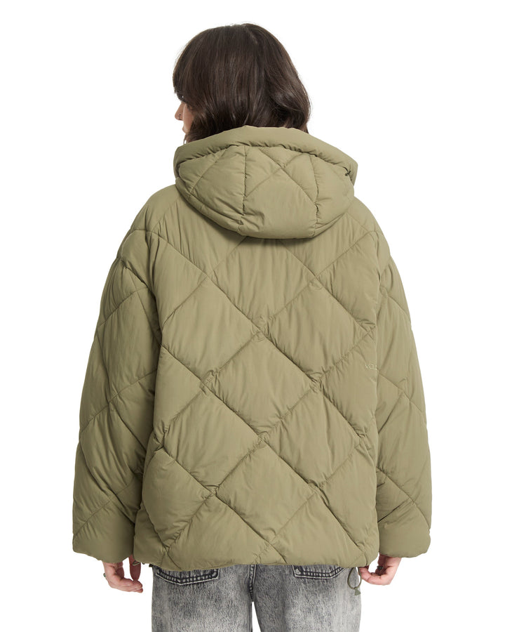 Volcom Womens Out Of Boxy Puff Jacket - Wintermoss - official gallery image 2 