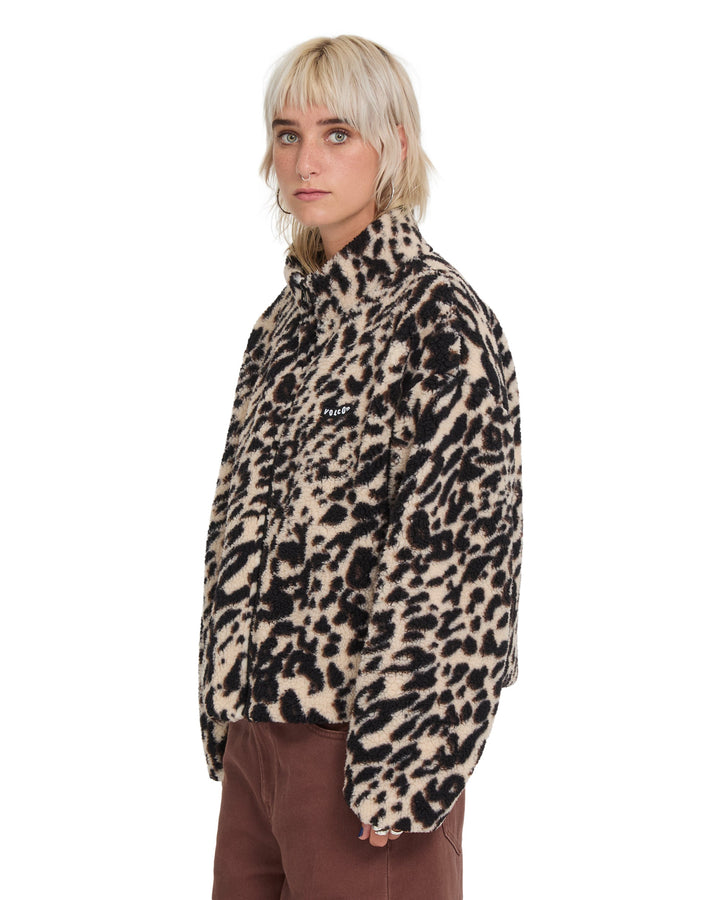 Volcom Womens Wylding Out Sherpa - Animal Print - official gallery image 7 