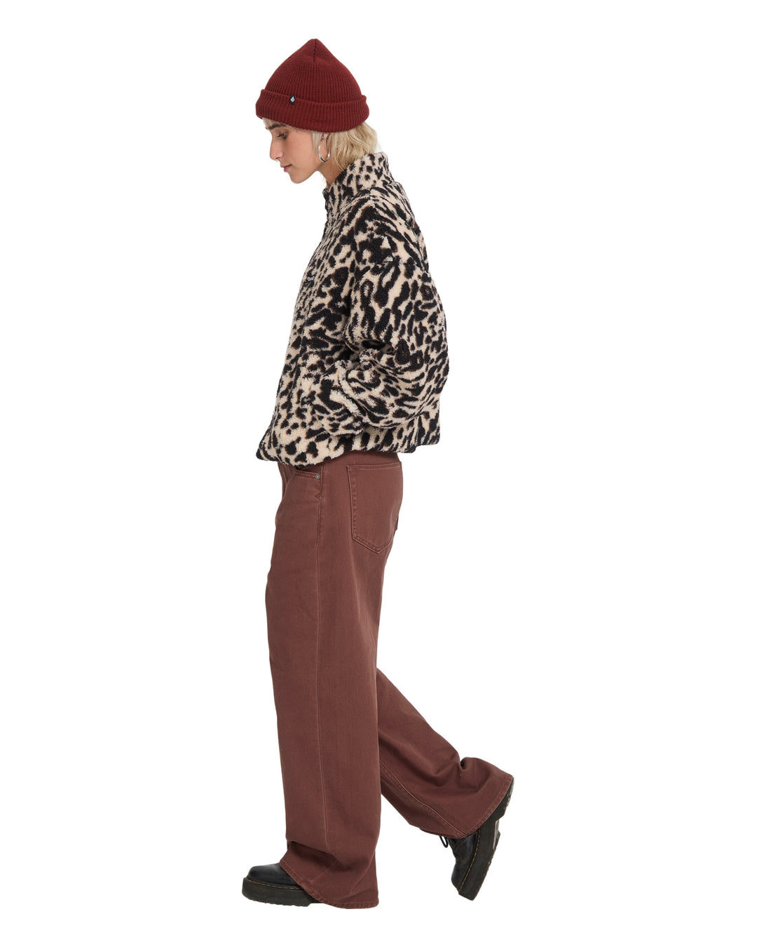 Volcom Womens Wylding Out Sherpa - Animal Print - official gallery image 9 