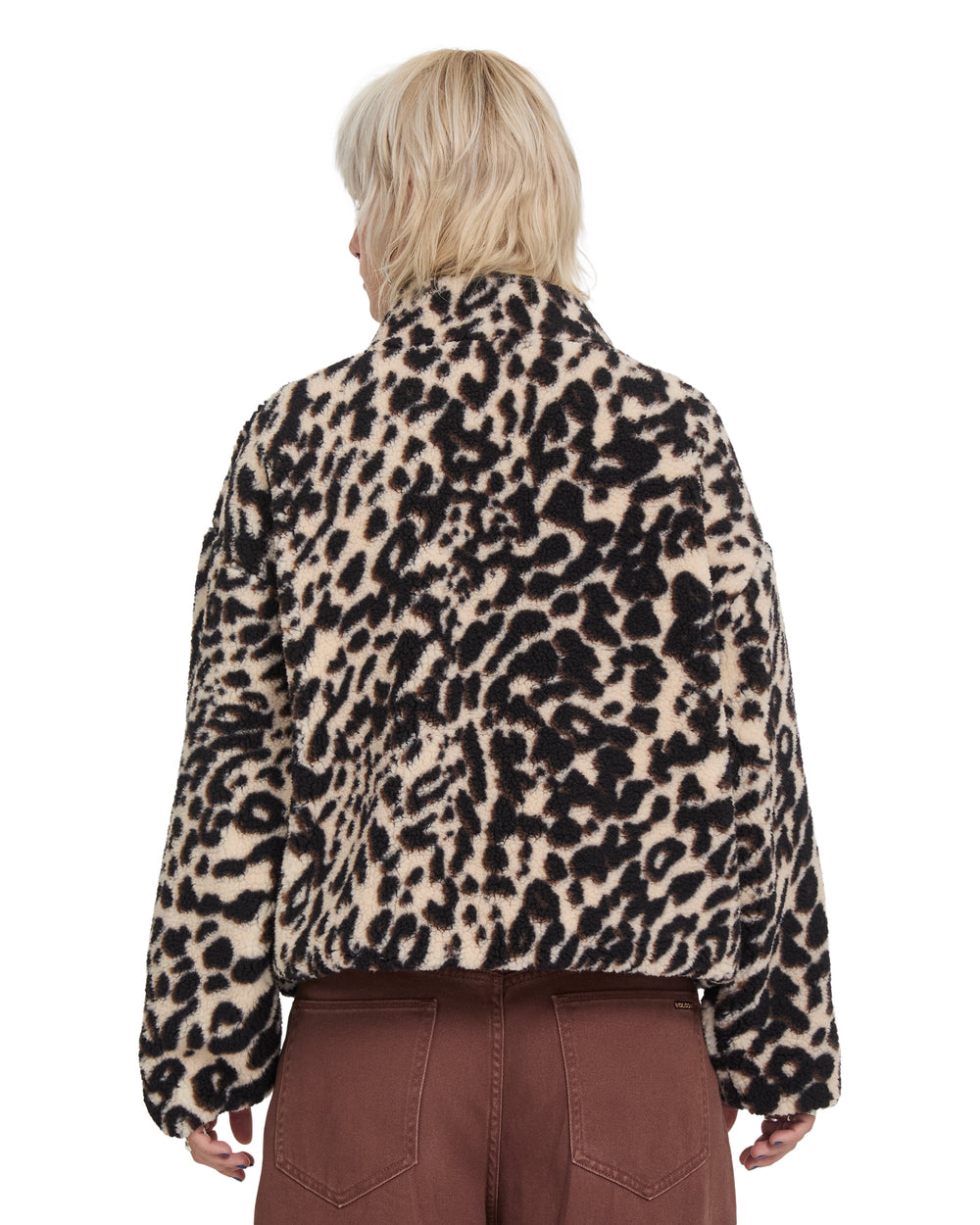 Volcom Womens Wylding Out Sherpa - Animal Print - official gallery image 2 #color_animal-print