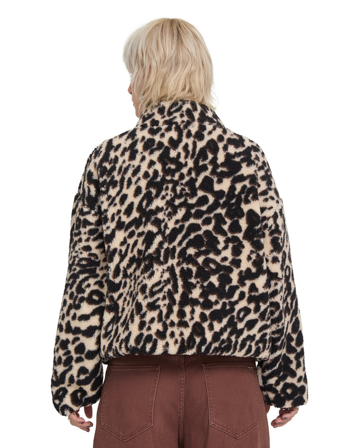 Volcom Womens Wylding Out Sherpa - Animal Print - official gallery image 2 