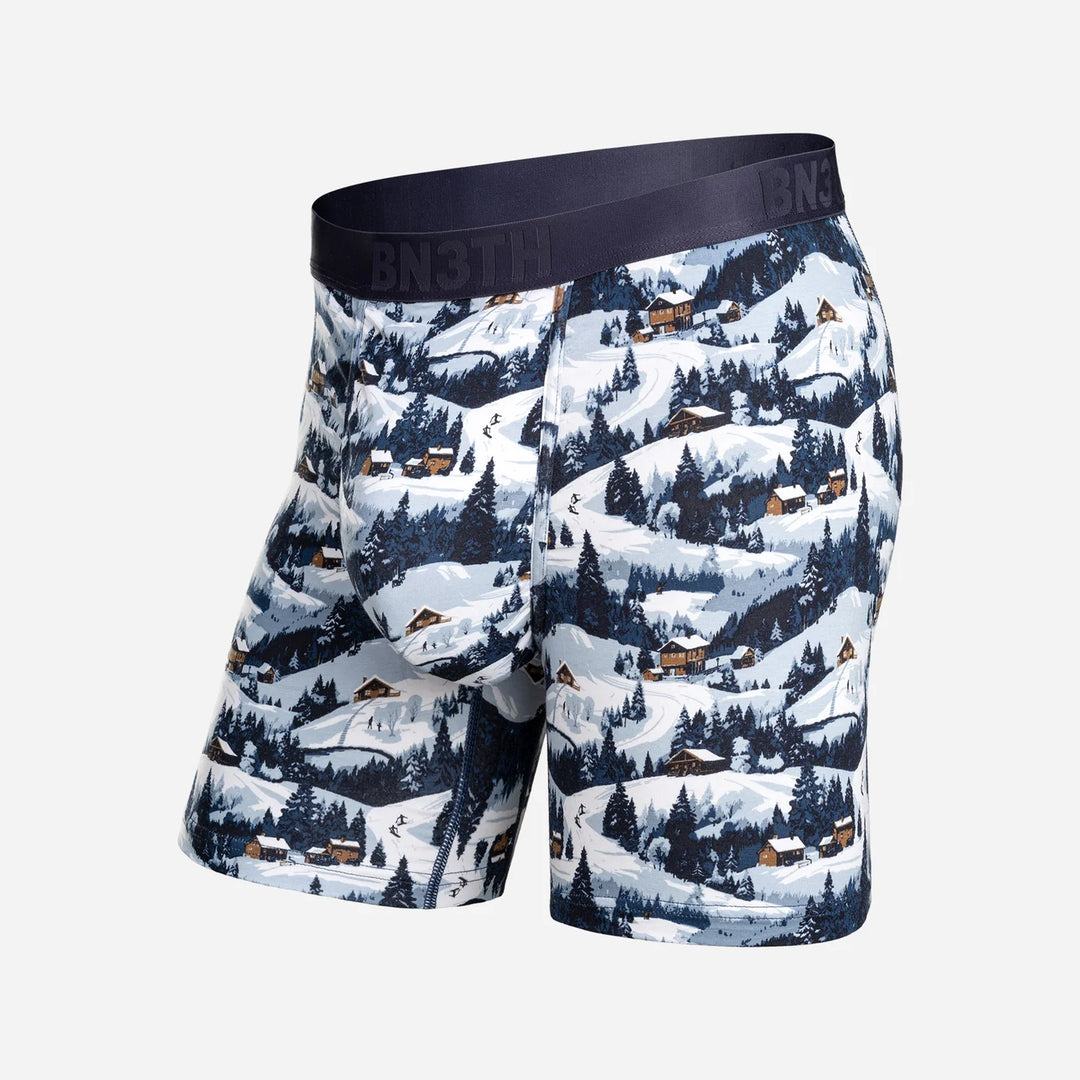 BN3TH Essentials Print Boxer Brief, Winter Town Blue, front product view 