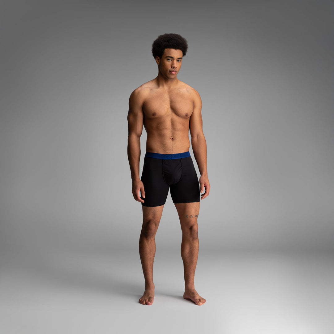 BN3TH Pro Flex Boxer Brief 3 Pack, Black/Recovery/Rhubarb, Recovery front on model 