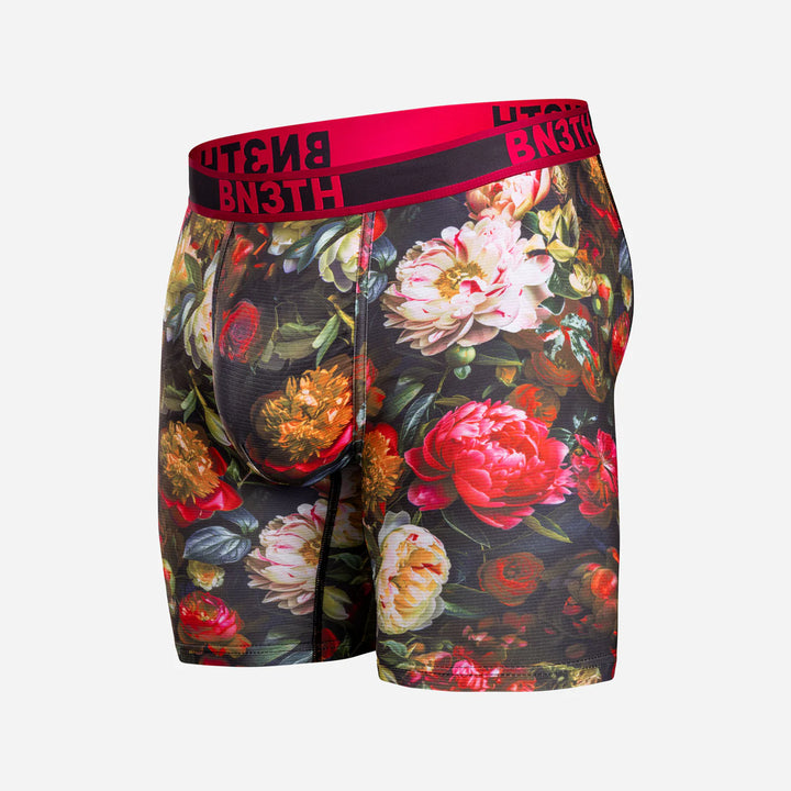 BN3TH Pro Flex Max boxer briefs, Gothic Bouquet Pink, product front view 