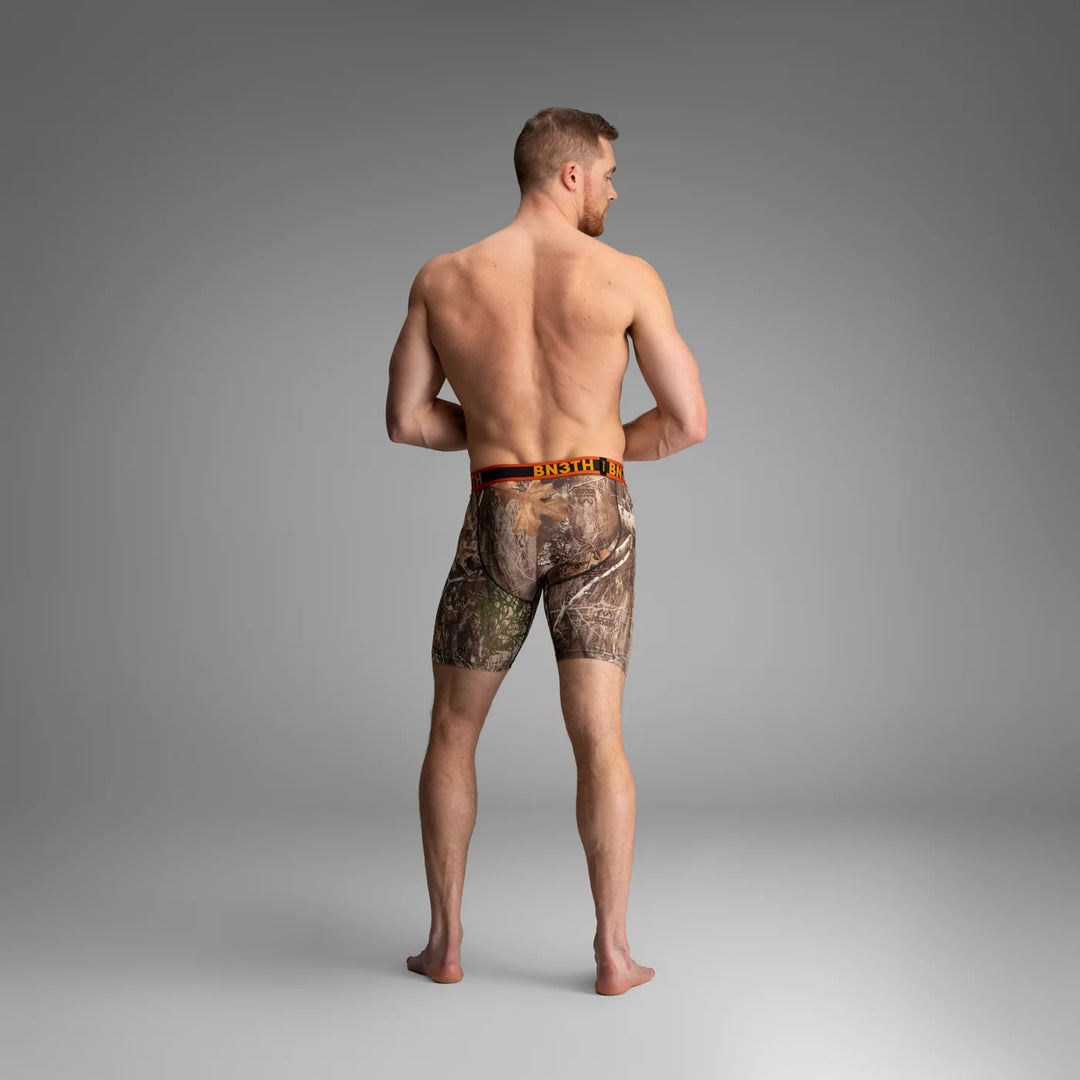 BN3TH Pro Flex Max boxer briefs, Real Tree Woodland, back on model 