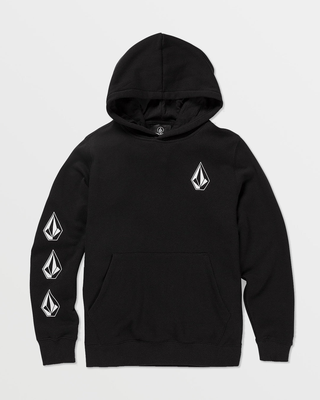 Volcom Youth Iconic Stone Po - Black - front on-model view 