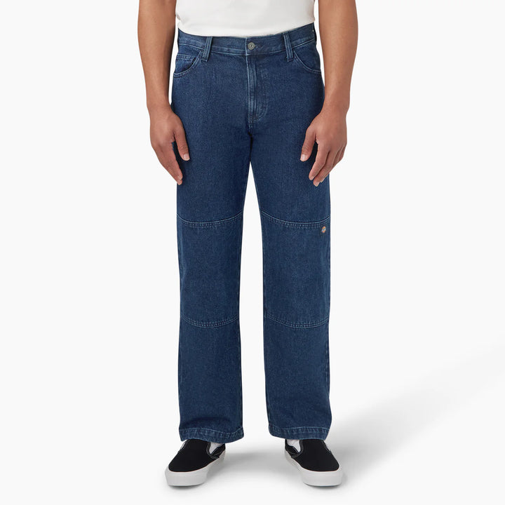 Dickies Double Knee Denim Pant (Mens) | Stonewashed Indigo Blue