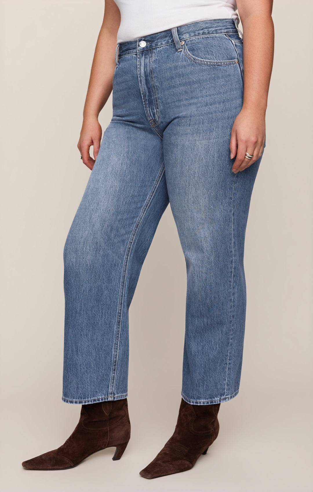 Z Supply Women’s The Off Duty Bowed Ankle Denim in Breakpoint, detail view