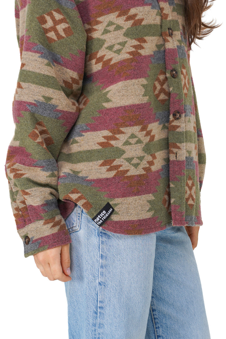 Notice The Reckless Womens Buttoned Shirt