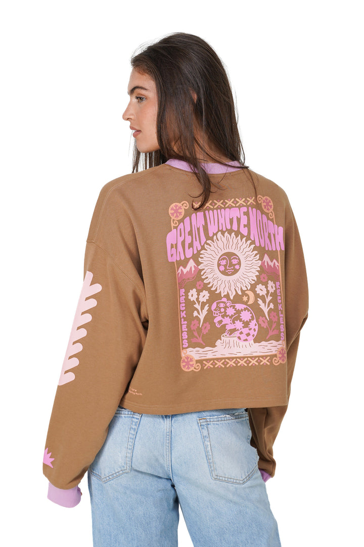 Notice The Reckless Womens Cropped Ls
