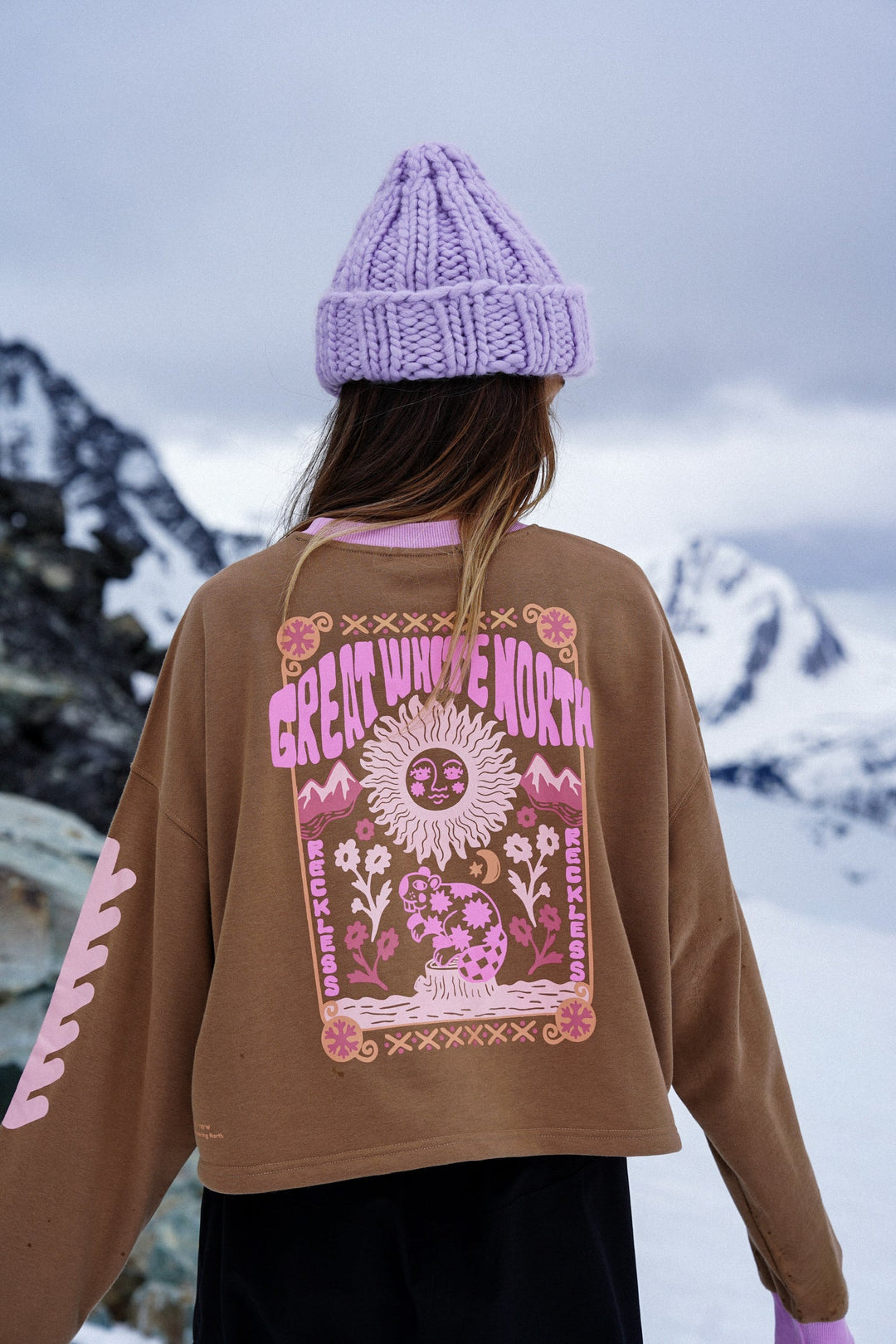 Notice The Reckless Womens Cropped Ls